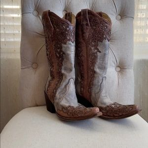 F Corral  Vintage Womens Cowboy Boots